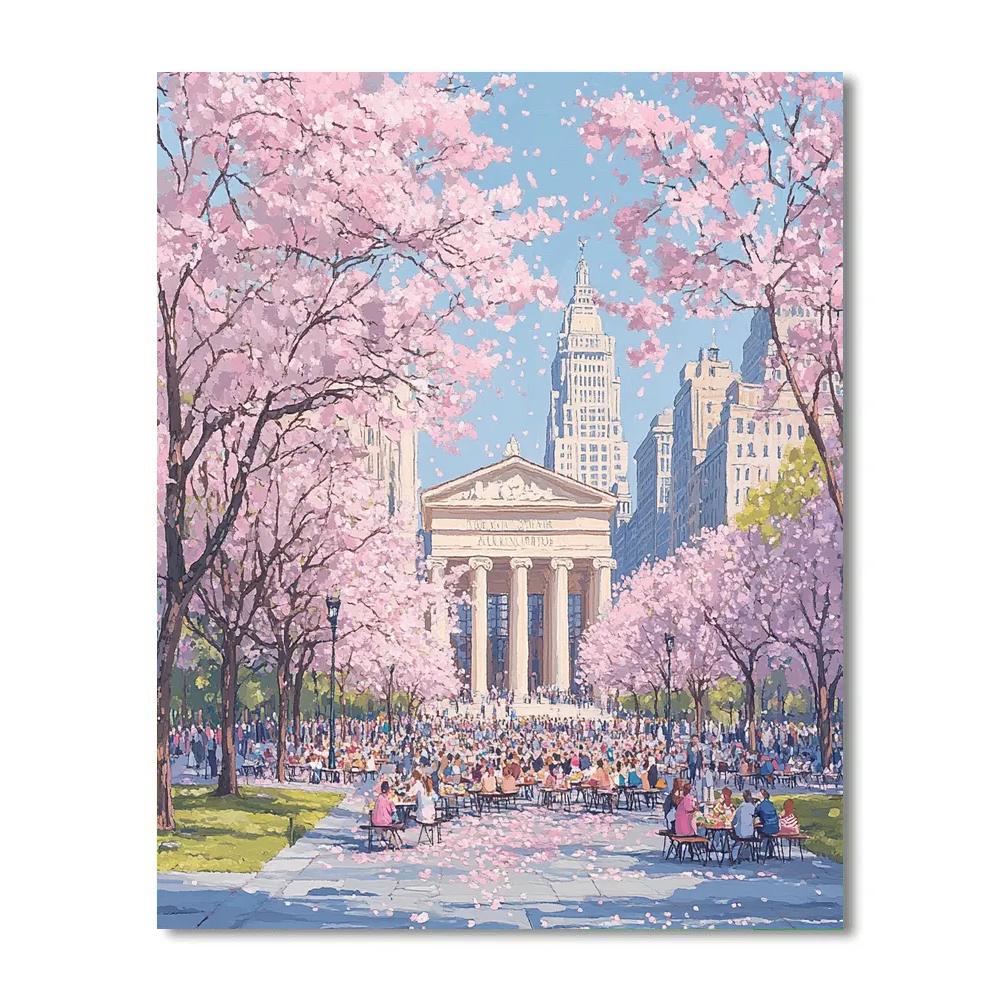 Ueno Park Cherry Blossoms Tokyo Japan paint by numbers