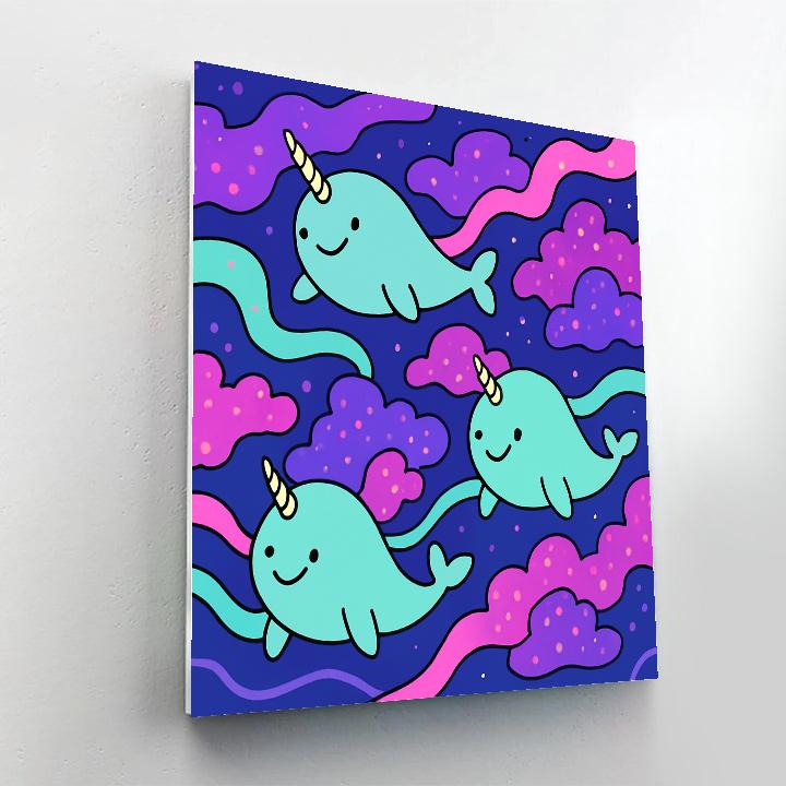Nebula Narwhal Parade paint by number