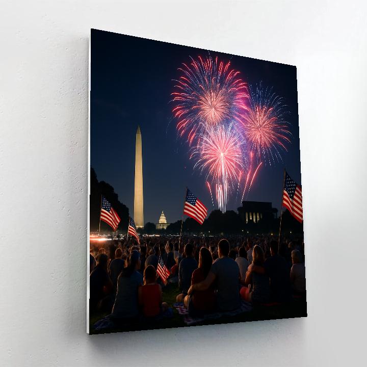 Independence Day Fireworks Washington Numbered painting kits