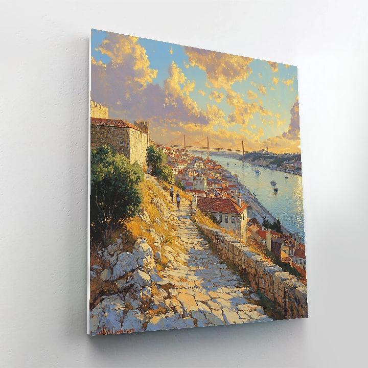 Castelo Hill Lisbon Viewpoint Portugal painting number kit