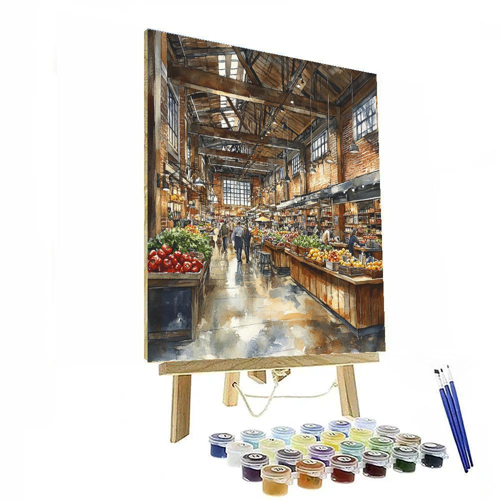 Gothenburg Riverside Market Hall Sweden DIY paint by numbers