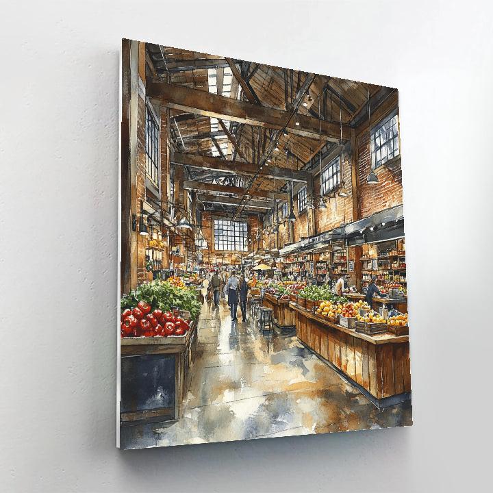 Gothenburg Riverside Market Hall Sweden DIY paint by numbers