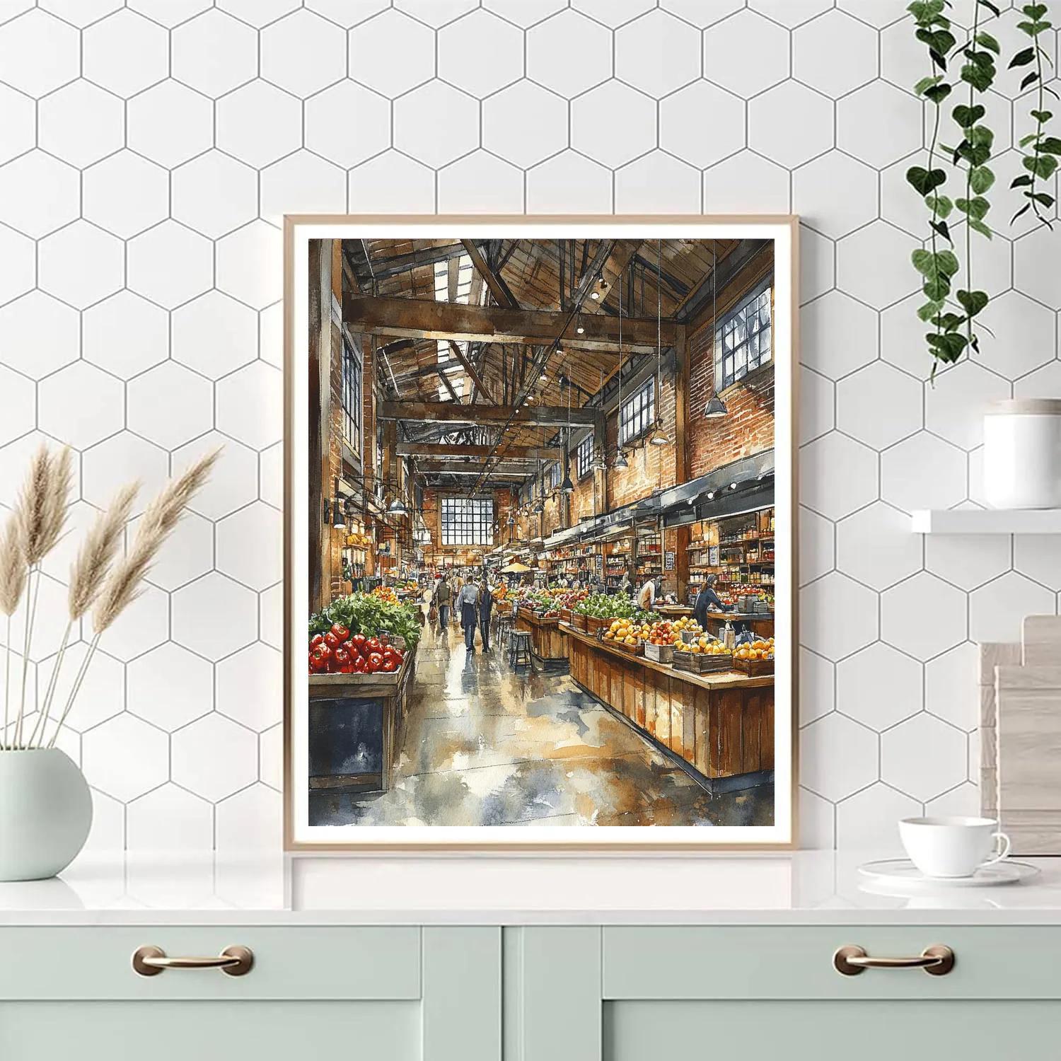 Gothenburg Riverside Market Hall Sweden DIY paint by numbers