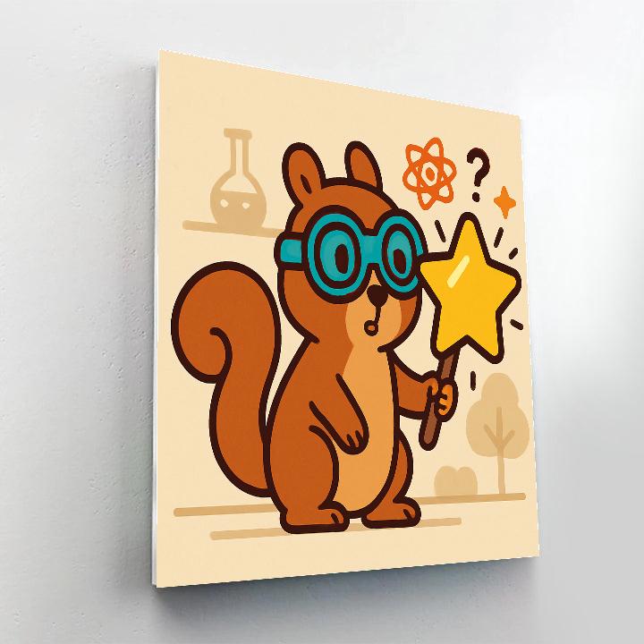 Stellar Science Squirrel paint by numbers