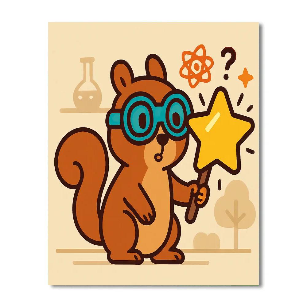 Stellar Science Squirrel paint by numbers