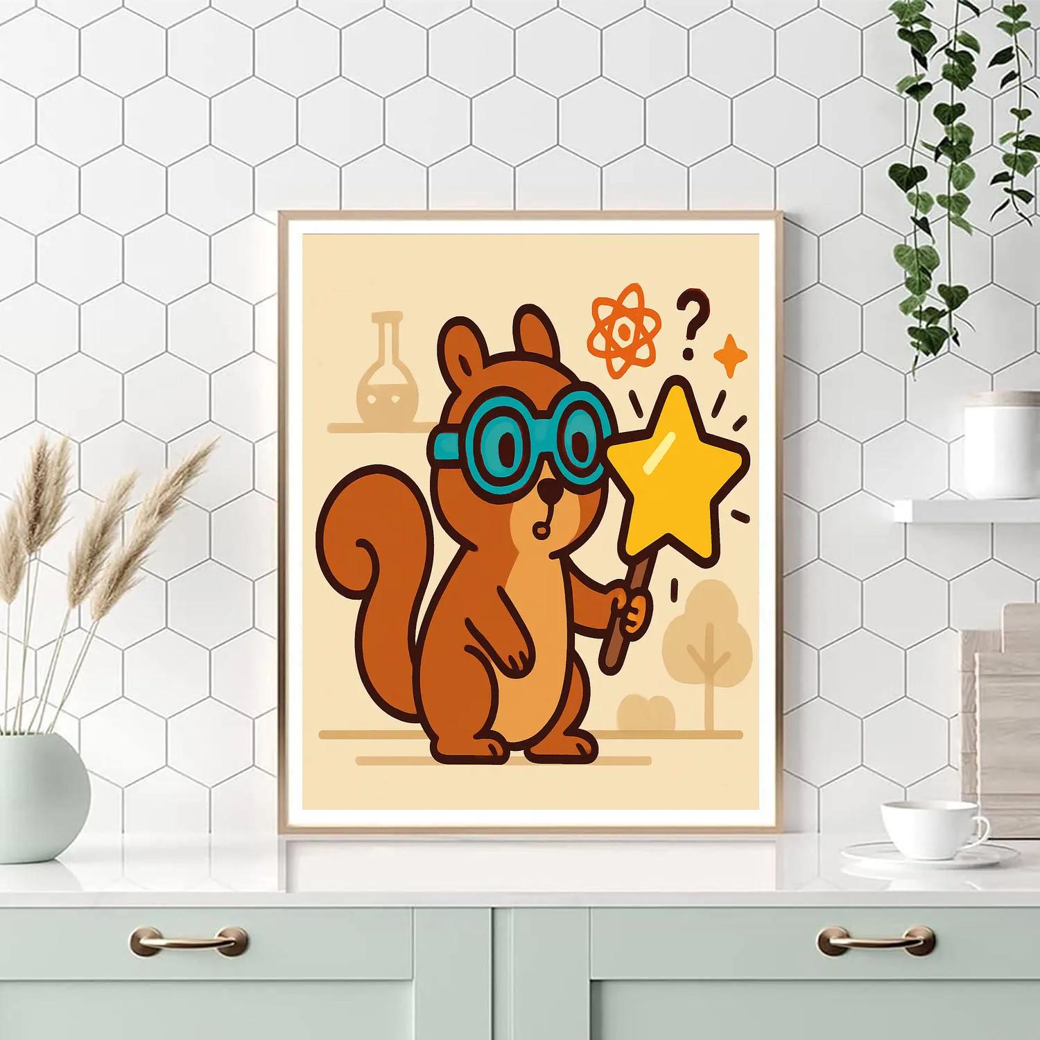 Stellar Science Squirrel paint by numbers