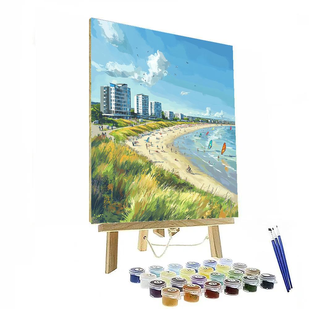 Amager Strandpark Urban Beach Copenhagen Denmark Number painting