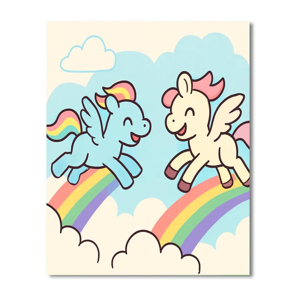 Pegasus Cloud Race painting number kit