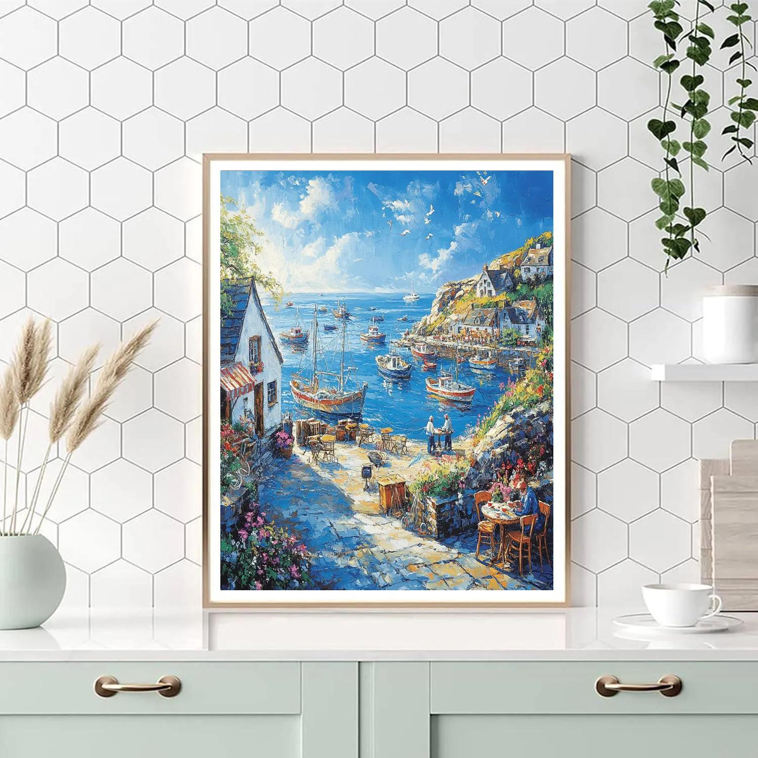 Seongsan Ilchulbong Harbor View Busan South Korea Paint by numbers kits