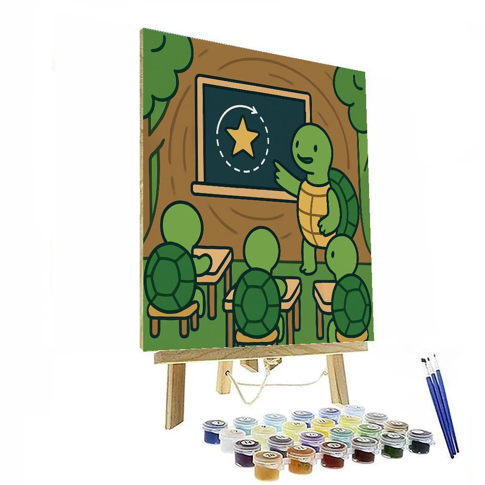 Stargazer Turtle Classroom paint by numbers
