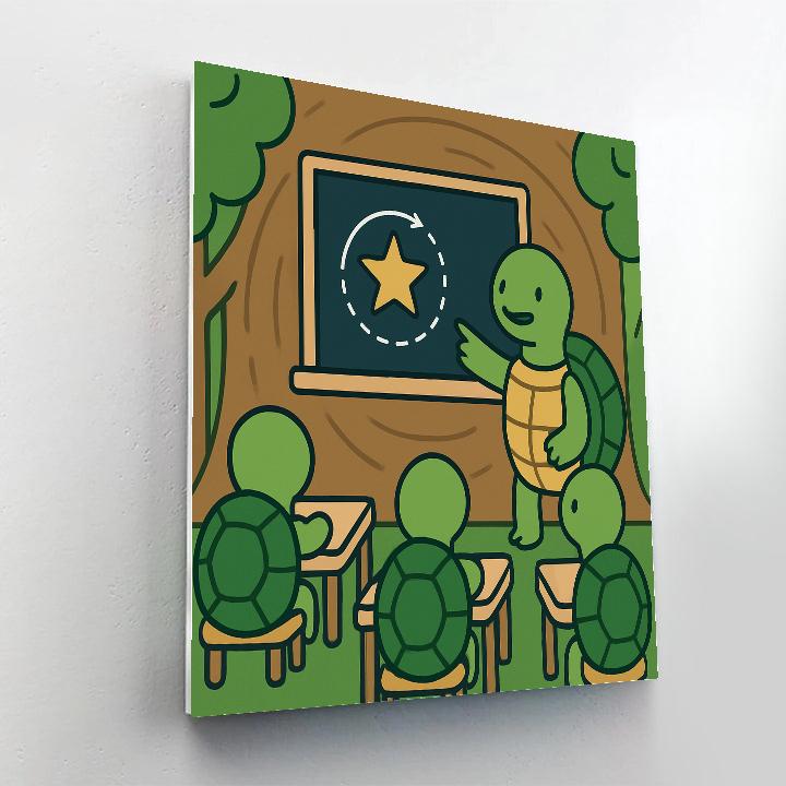 Stargazer Turtle Classroom paint by numbers
