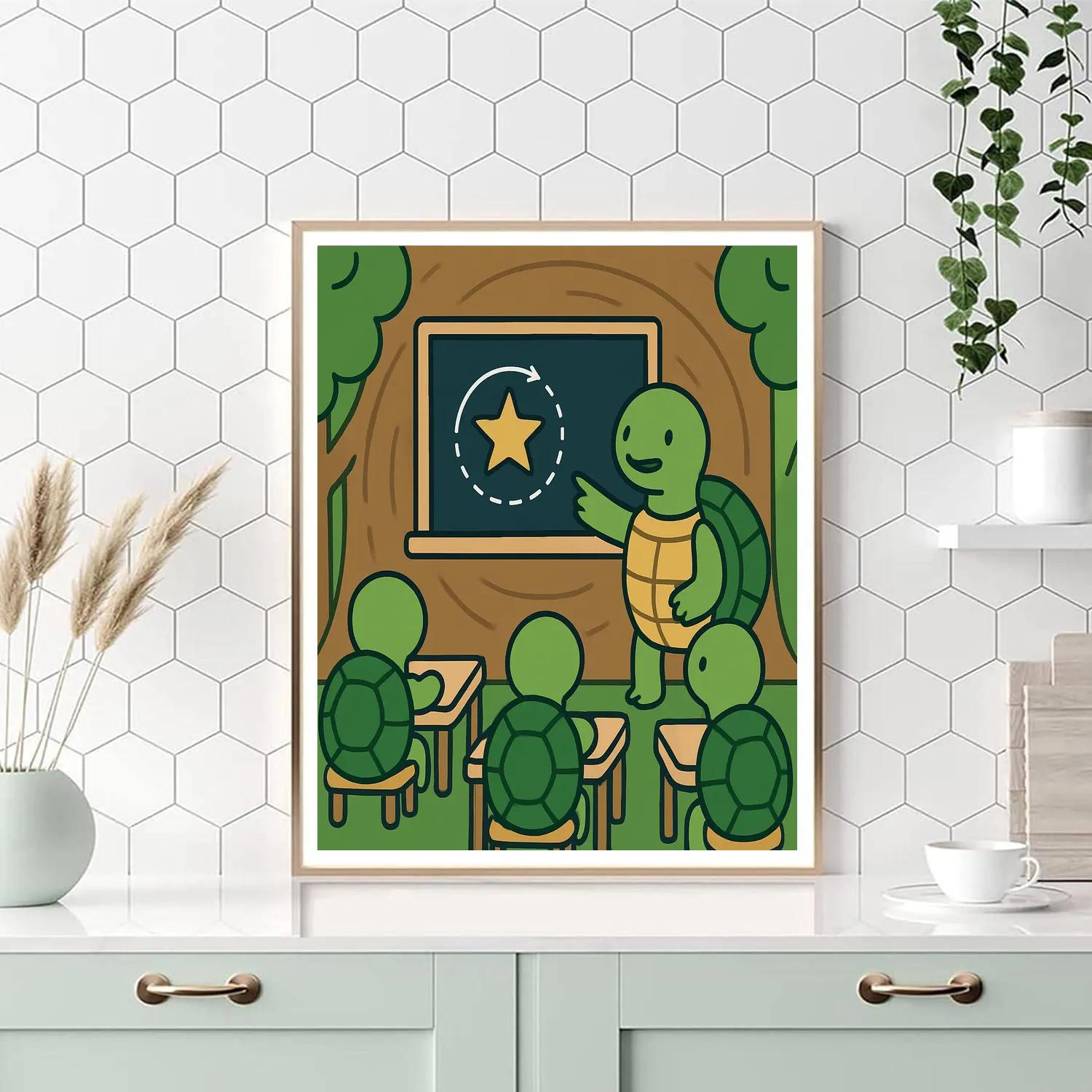 Stargazer Turtle Classroom paint by numbers