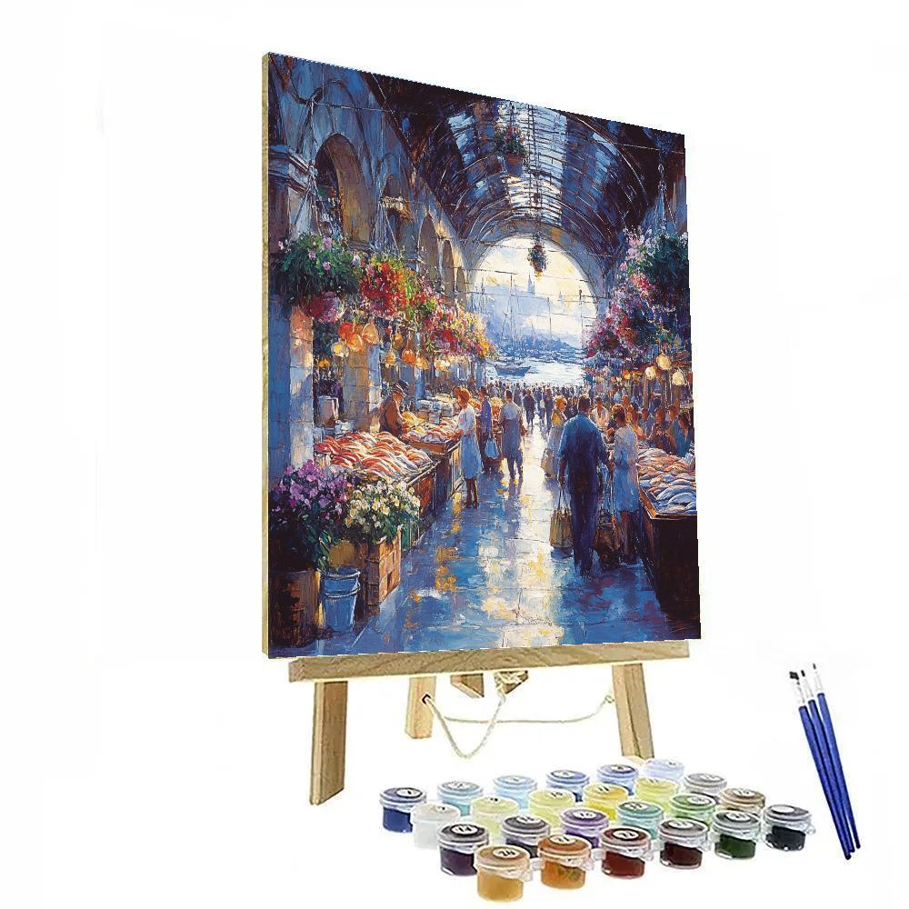 Pike Place Market Overlooking Seattle United States paint by color