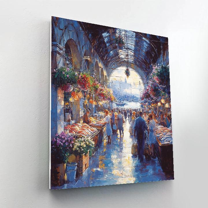 Pike Place Market Overlooking Seattle United States paint by color