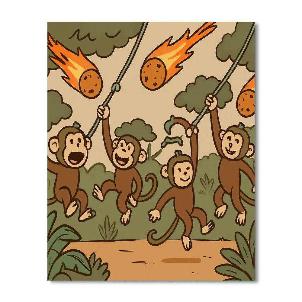 Meteor Swinging Monkeys paint by color