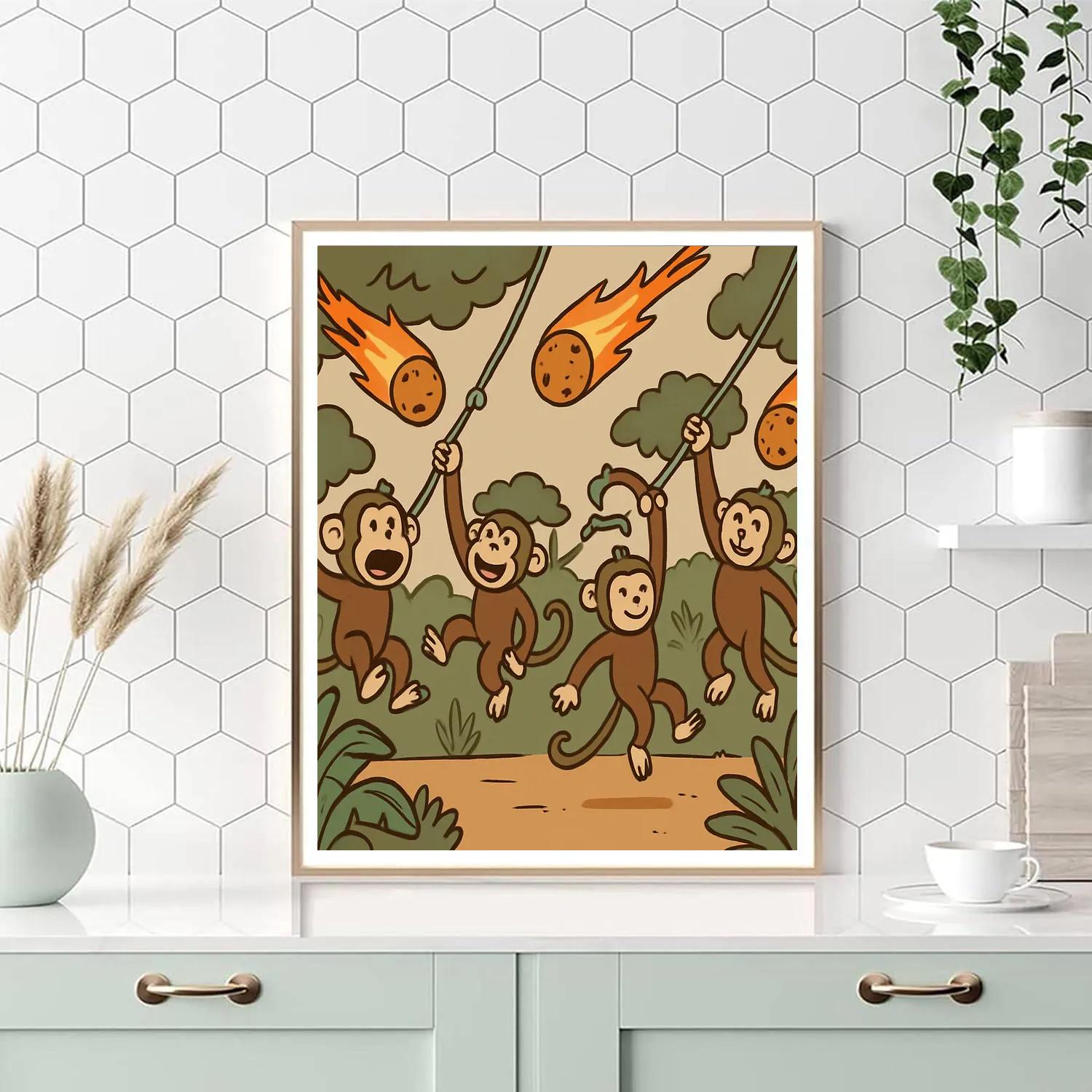 Meteor Swinging Monkeys paint by color