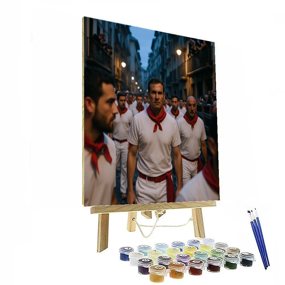 Feast Of San Fermin Running Of The Bulls Paint by numbers art