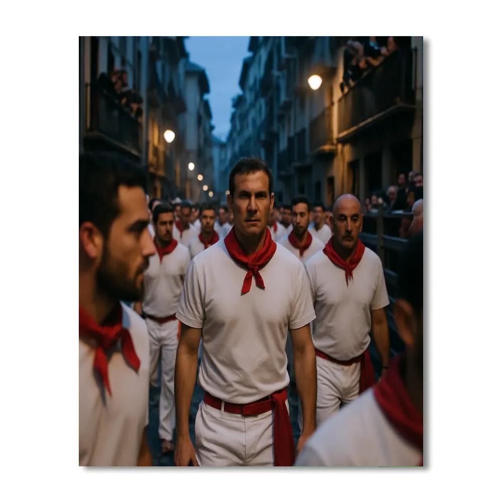 Feast Of San Fermin Running Of The Bulls Paint by numbers art
