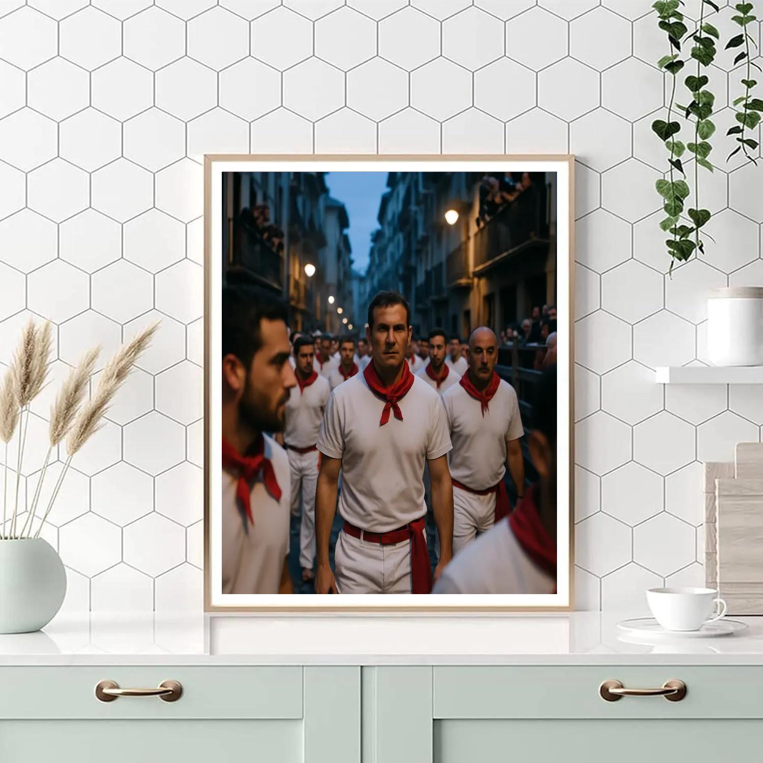 Feast Of San Fermin Running Of The Bulls Paint by numbers art