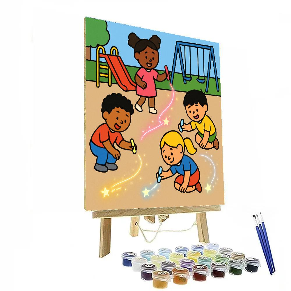 Comet Chalk Playground Paint by numbers art