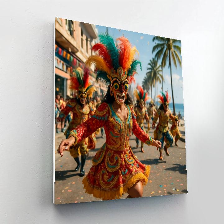 Carnival Barranquilla Street Dance paint by numbers