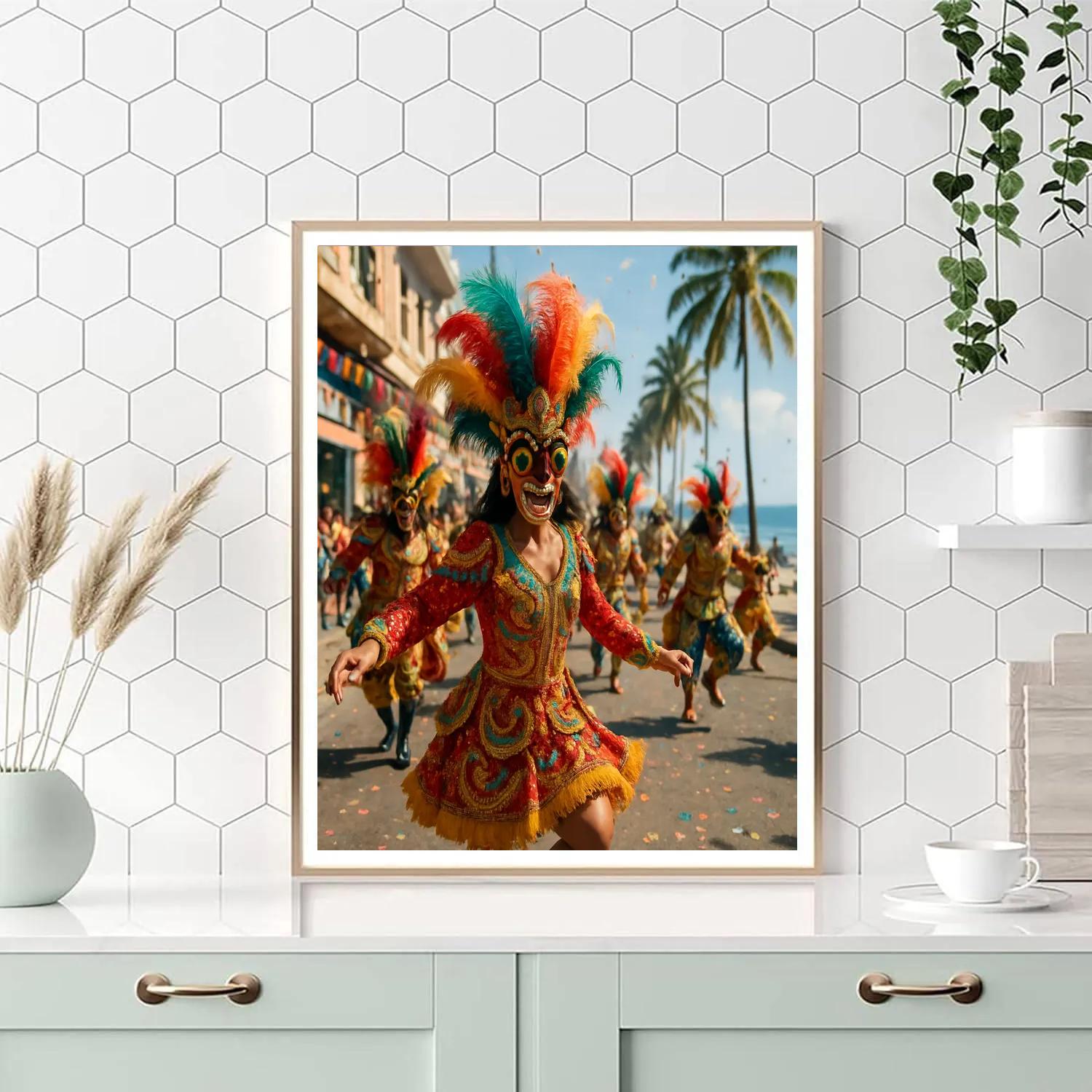 Carnival Barranquilla Street Dance paint by numbers