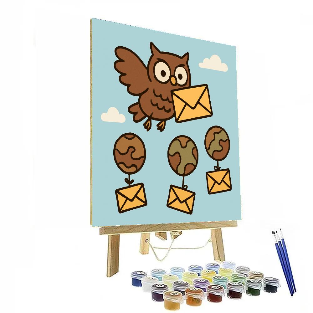 Orbital Owl Post Painting by numbers kit