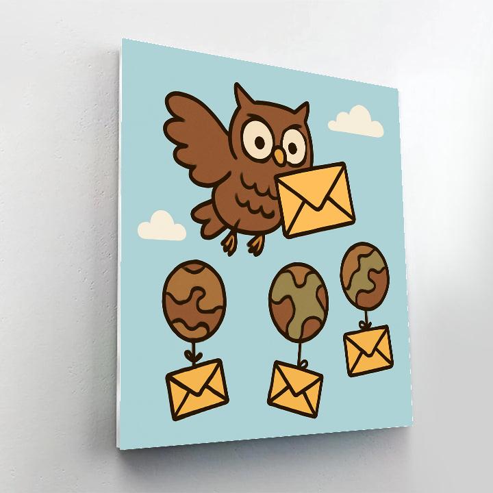 Orbital Owl Post Painting by numbers kit