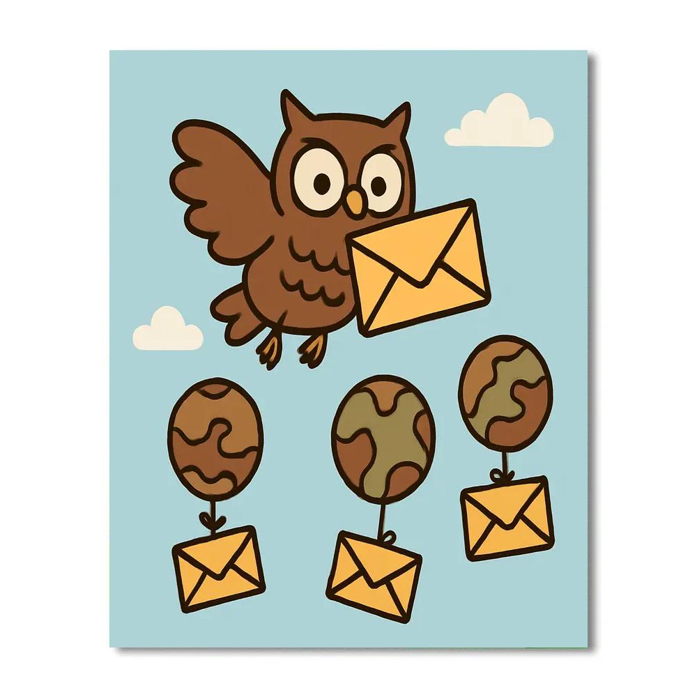 Orbital Owl Post Painting by numbers kit