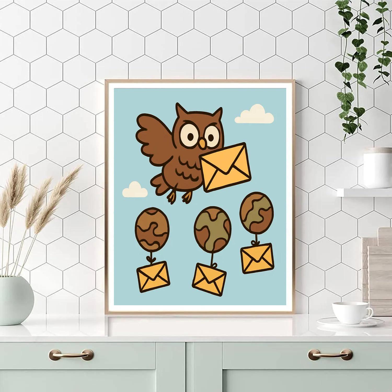 Orbital Owl Post Painting by numbers kit