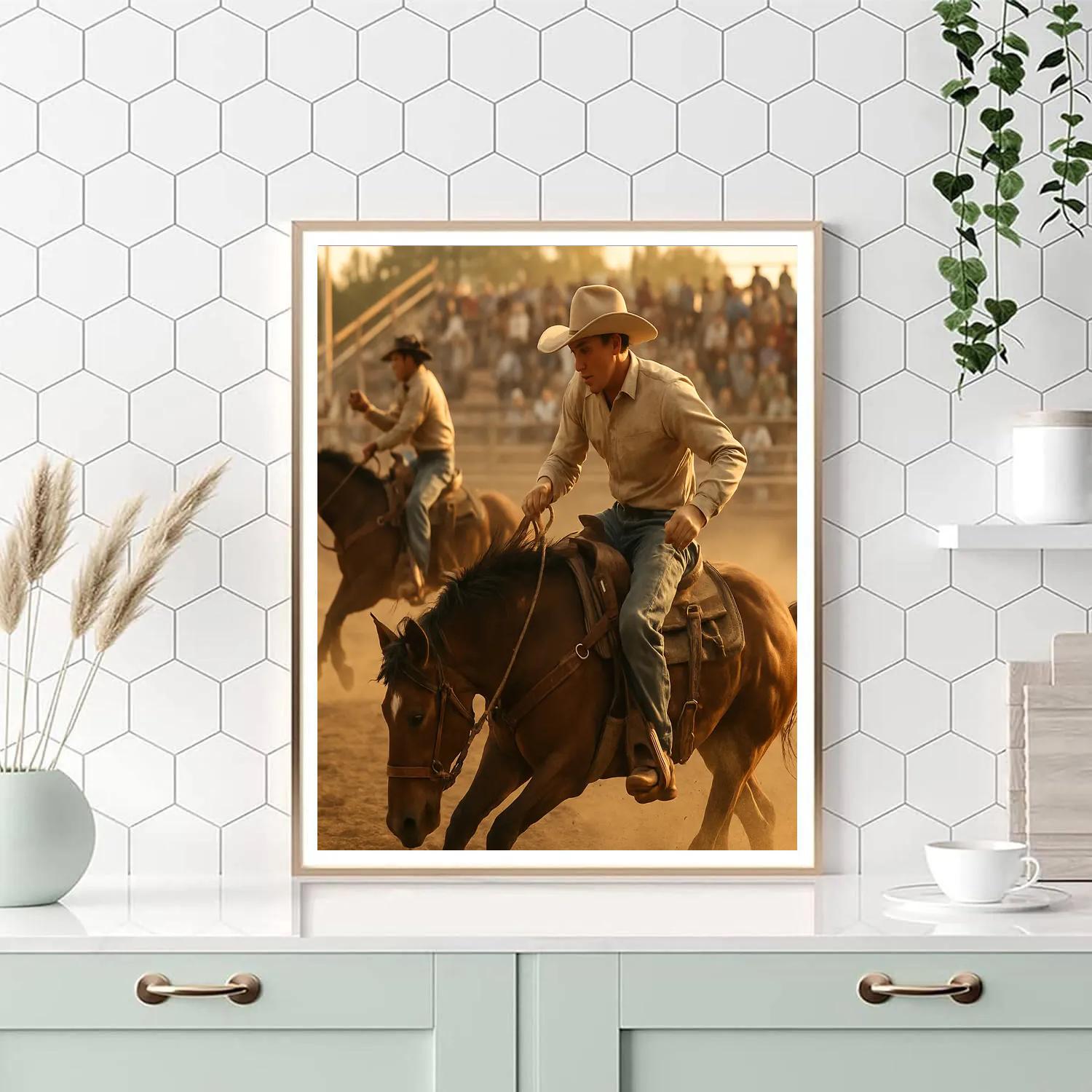Rodeo Day Prairie Stampede painting number kit