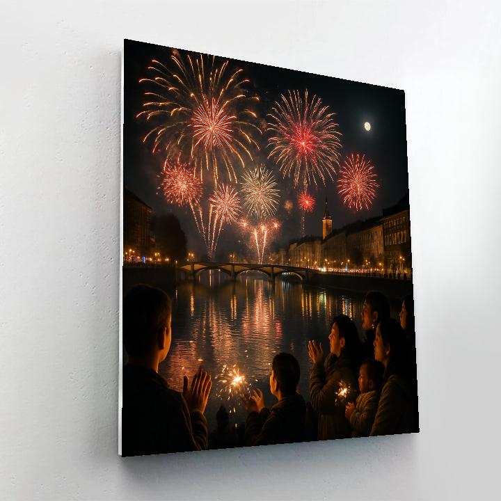 Tet Nguyen Dan Fireworks Ho Chi Minh Paint by numbers art