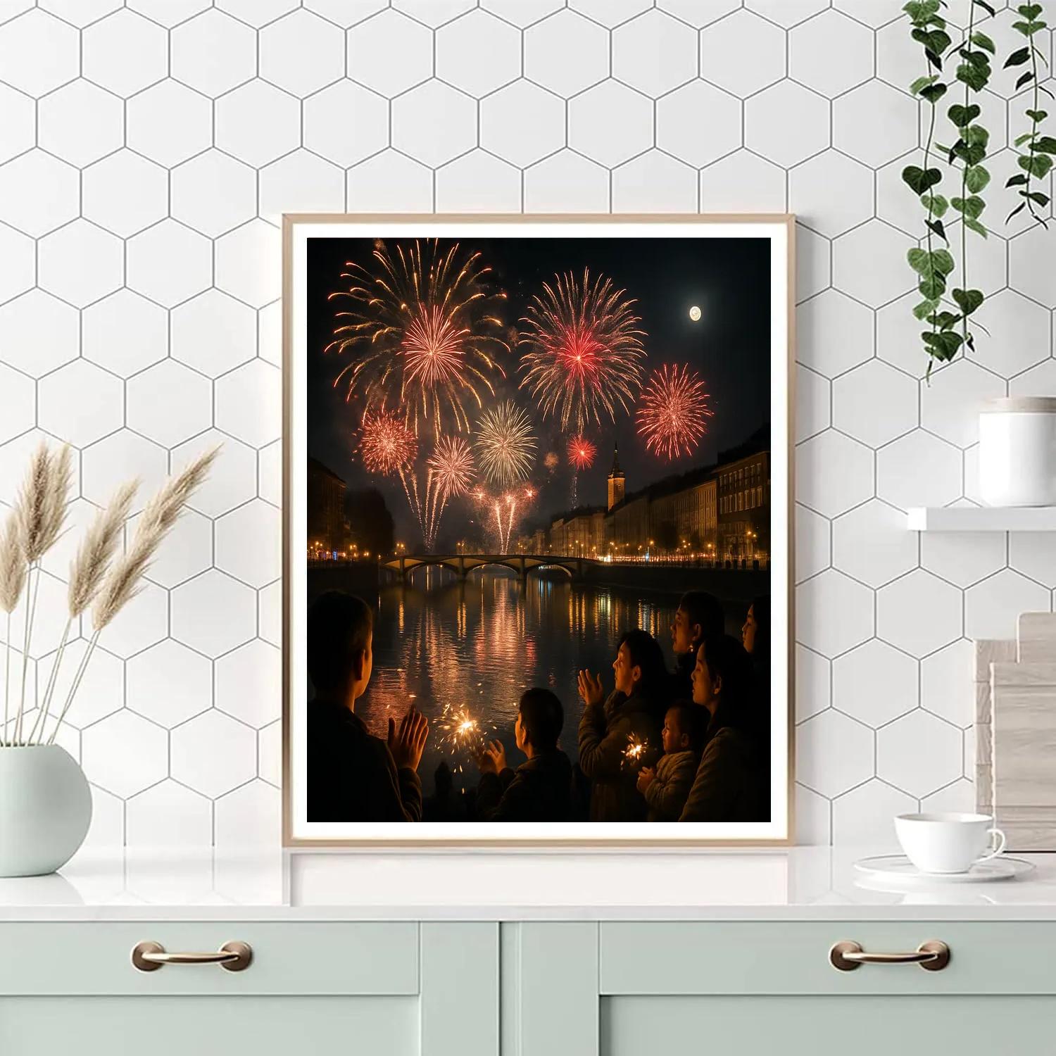 Tet Nguyen Dan Fireworks Ho Chi Minh Paint by numbers art