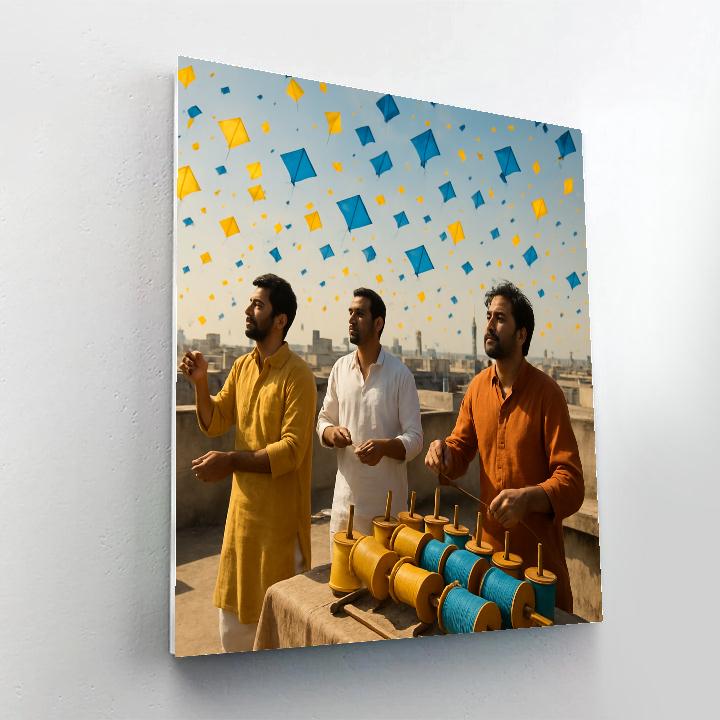 Basant Lahore Kite Festival paint by numbers