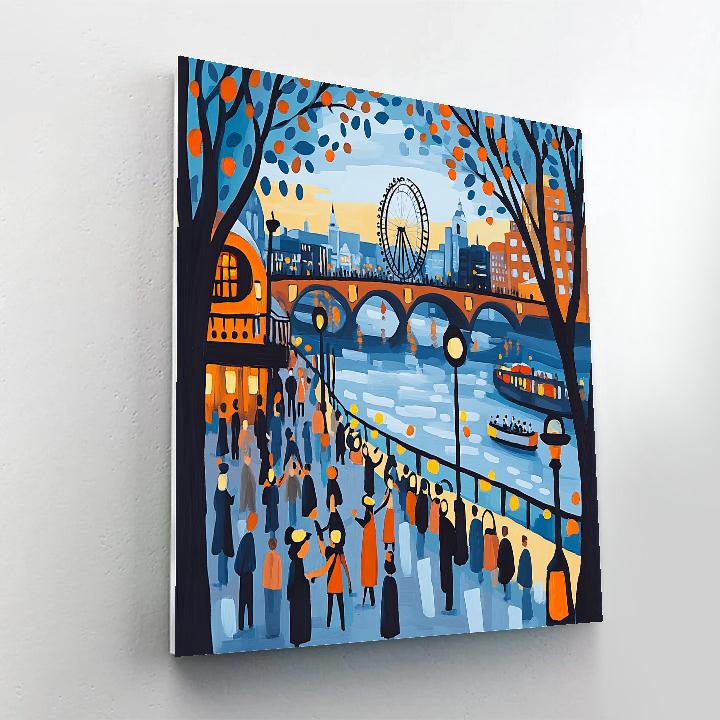 Southbank Riverside Walk London United Kingdom paint by numbers