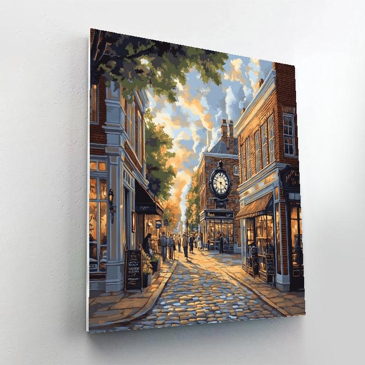 Vancouver Gastown Steam Clock And Cobbled Lane Canada Numbered painting kits