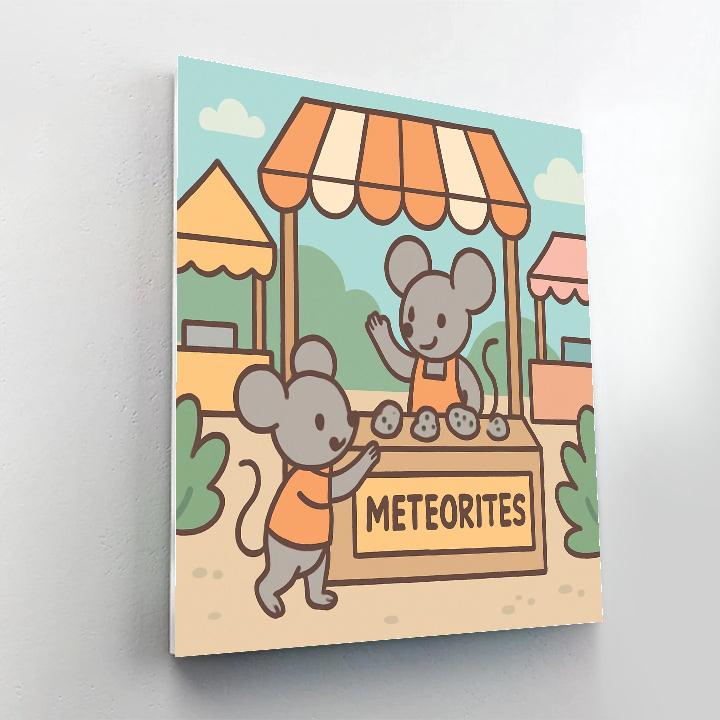 Meteorite Market Mice Paint by numbers art