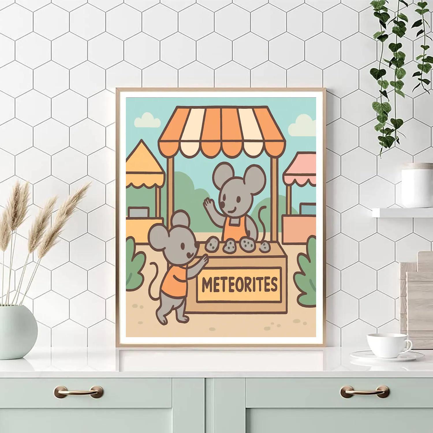 Meteorite Market Mice Paint by numbers art