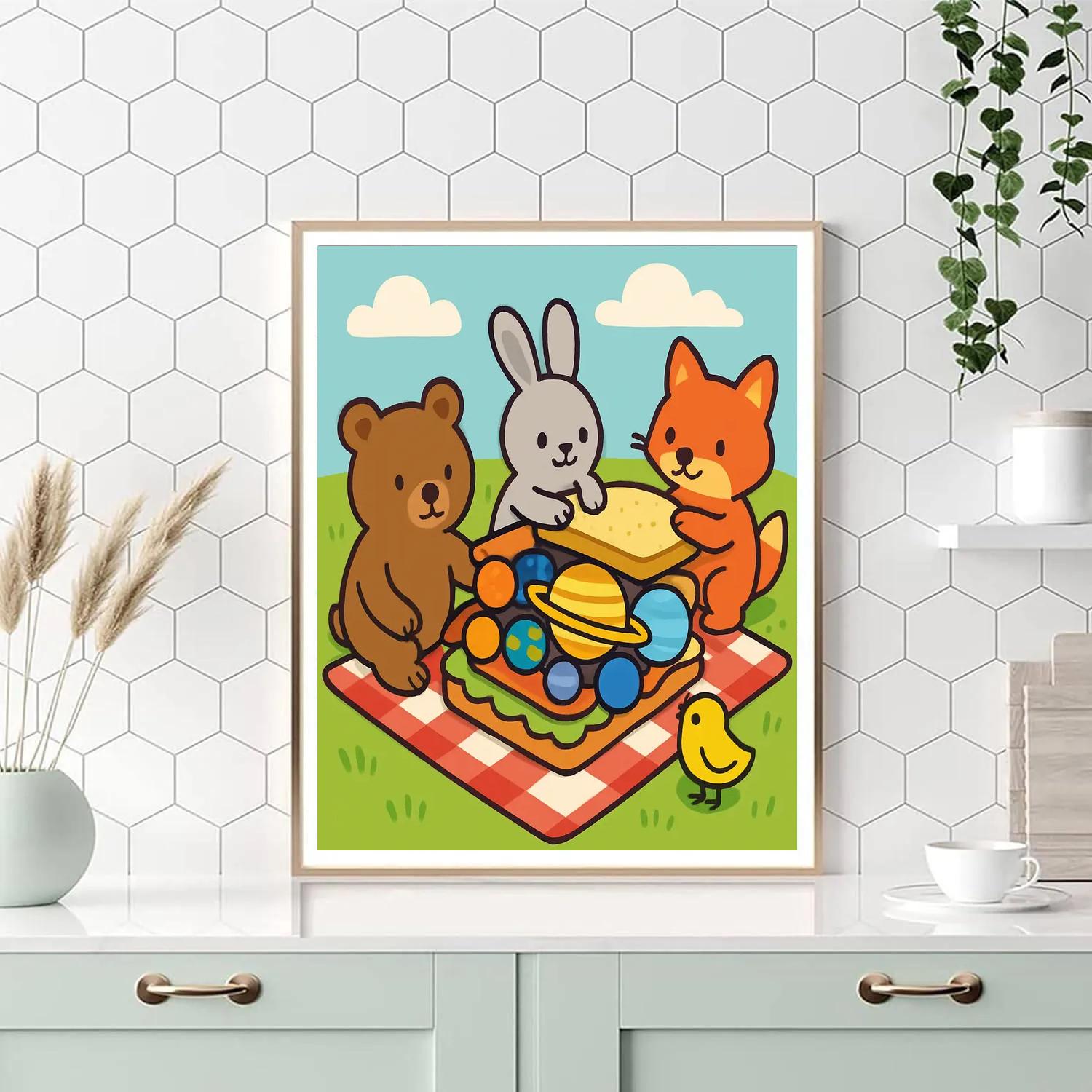 Solar Sandwich Picnic paint by numbers