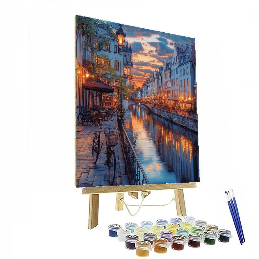 Old Jewish Quarter Kazimierz Riverside Krakow Poland Numbered painting kits