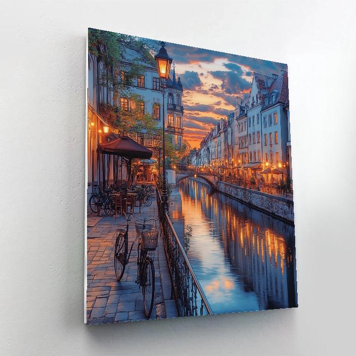 Old Jewish Quarter Kazimierz Riverside Krakow Poland Numbered painting kits