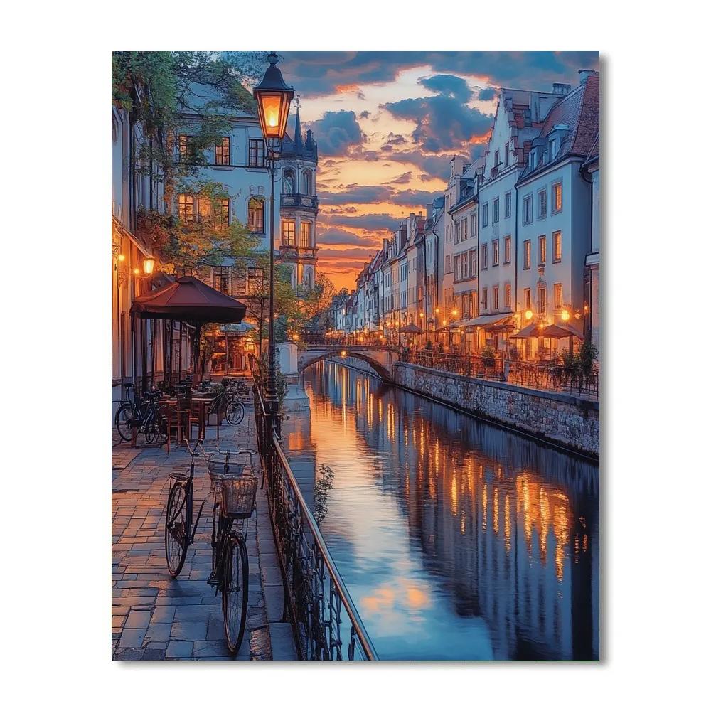 Old Jewish Quarter Kazimierz Riverside Krakow Poland Numbered painting kits