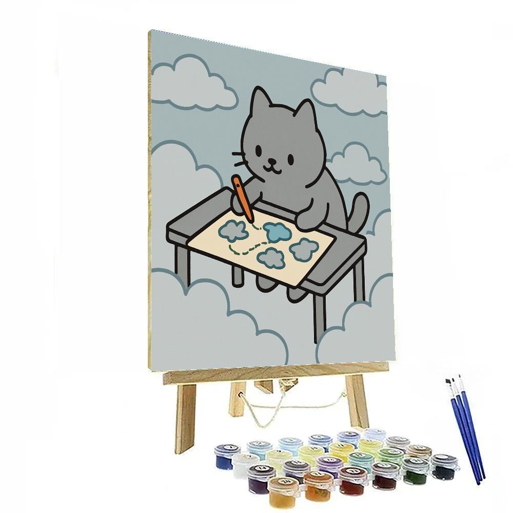 Cloud Cartographer Cat paint by color