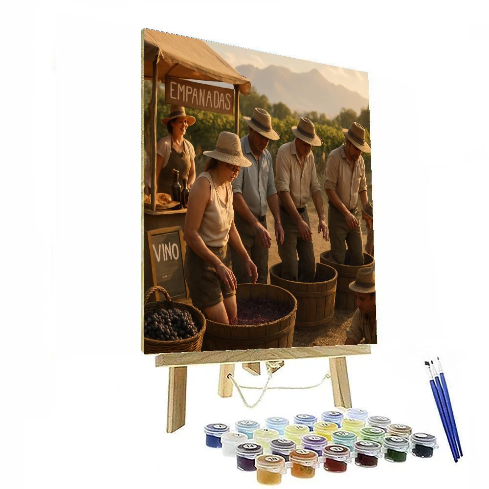 Mendoza Grape Harvest Festival painting number kit