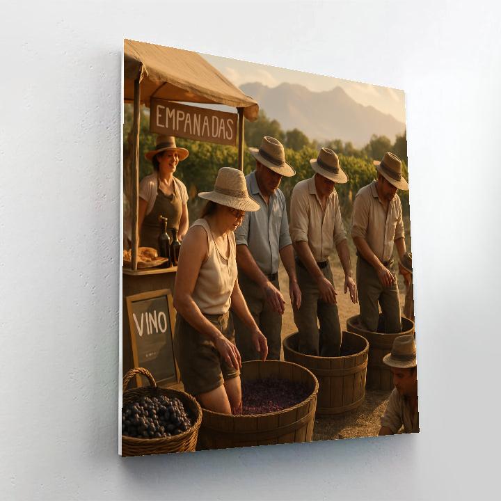 Mendoza Grape Harvest Festival painting number kit