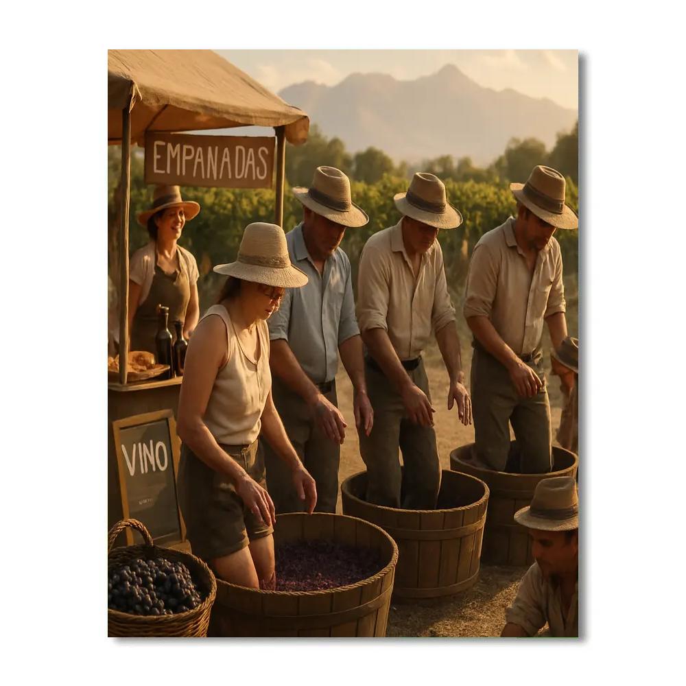 Mendoza Grape Harvest Festival painting number kit