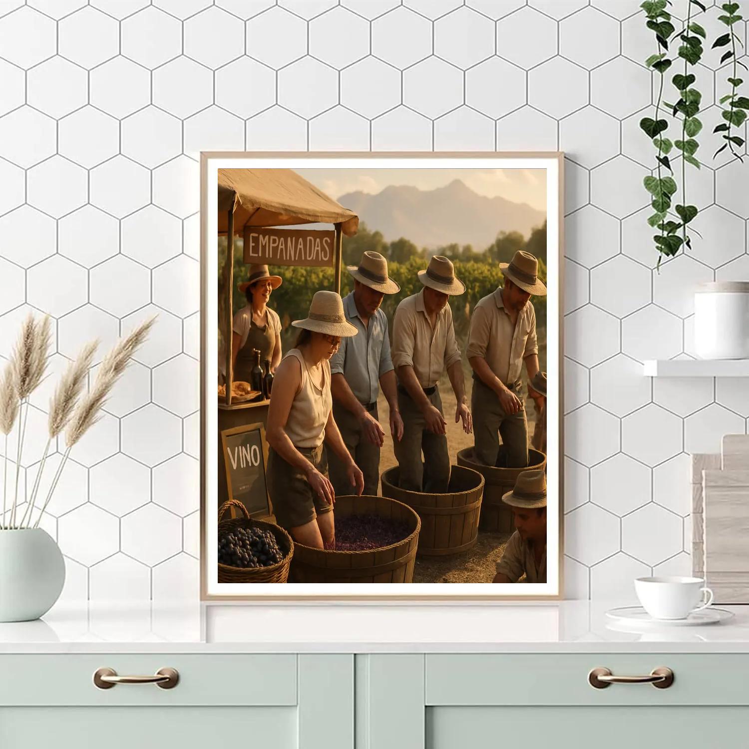 Mendoza Grape Harvest Festival painting number kit