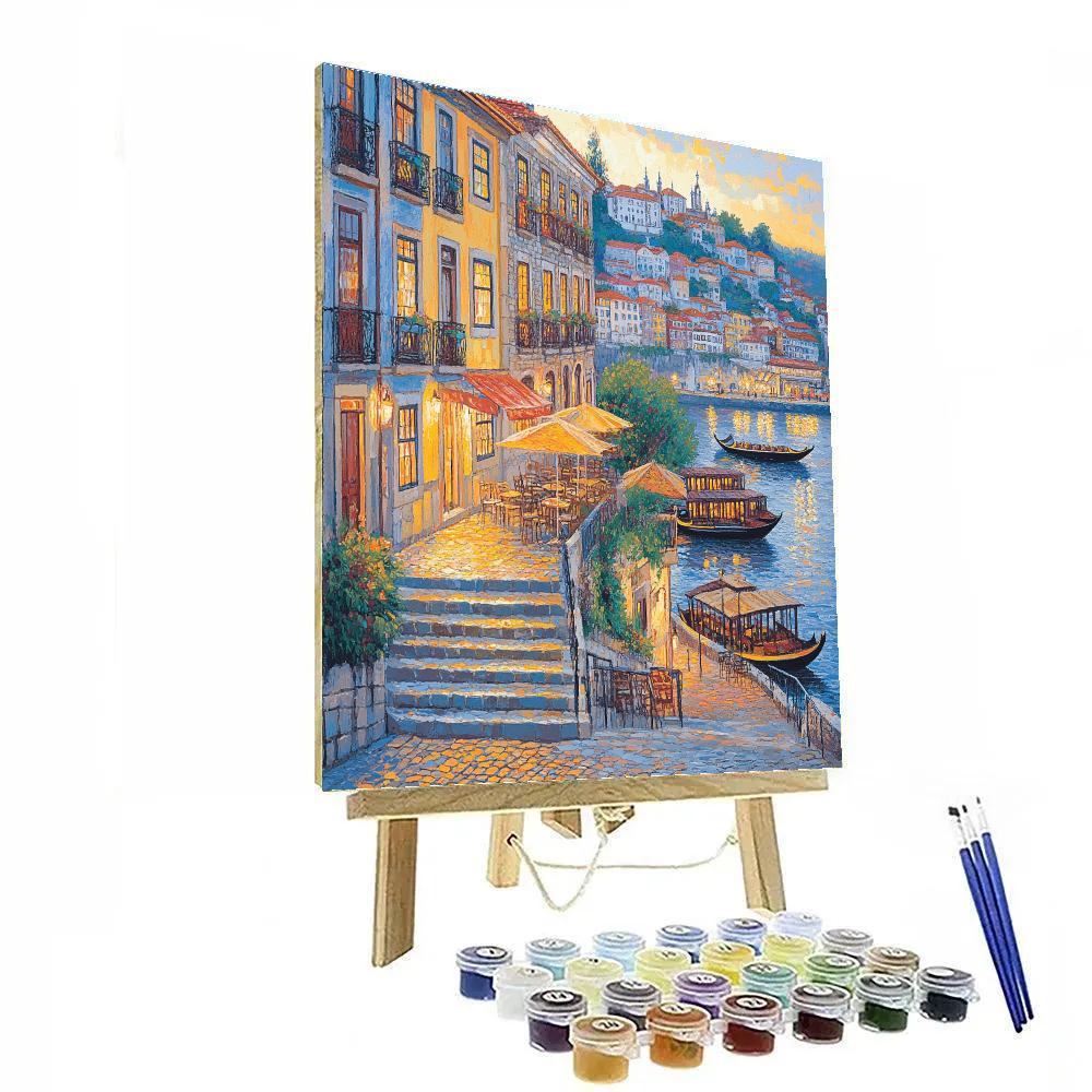 Ribeira Waterfront Porto Portugal Number painting