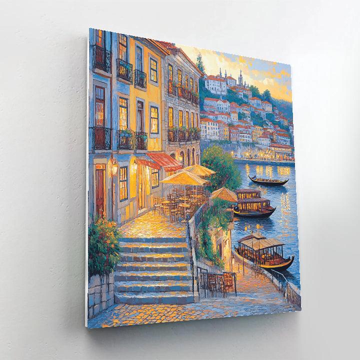 Ribeira Waterfront Porto Portugal Number painting