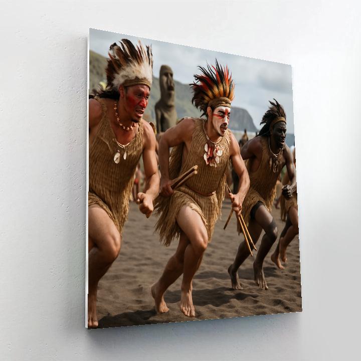 Tapati Rapa Nui Cultural Games DIY paint by numbers